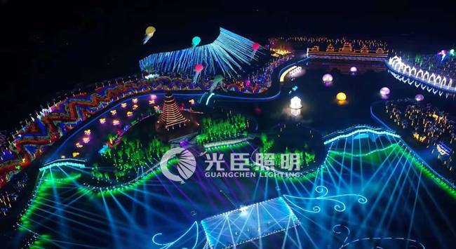 廣東光臣LED洗墻燈廠家，助力貴州黎平縣薩瑪公園燈光秀